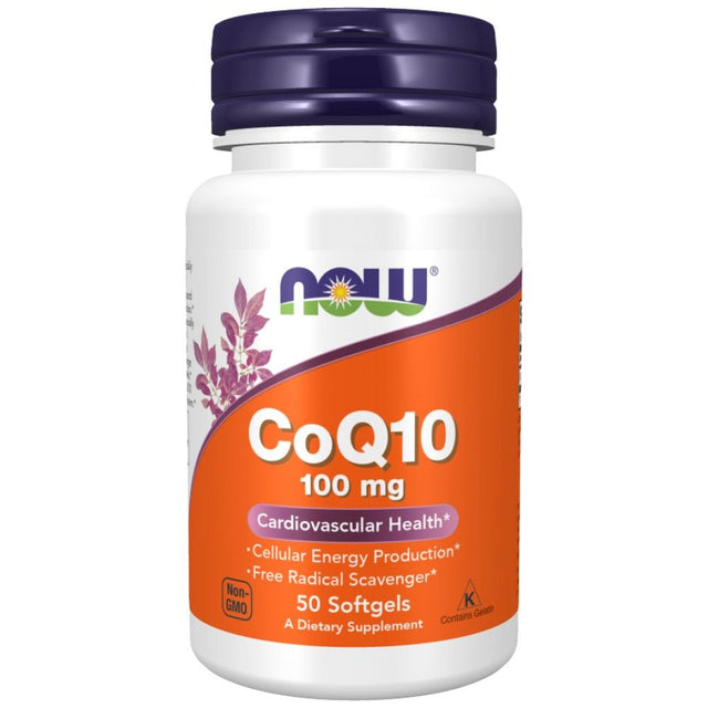 CoQ10 100 mg - 50 Гел капсули  NOW Foods - Nutra Best Bulgaria