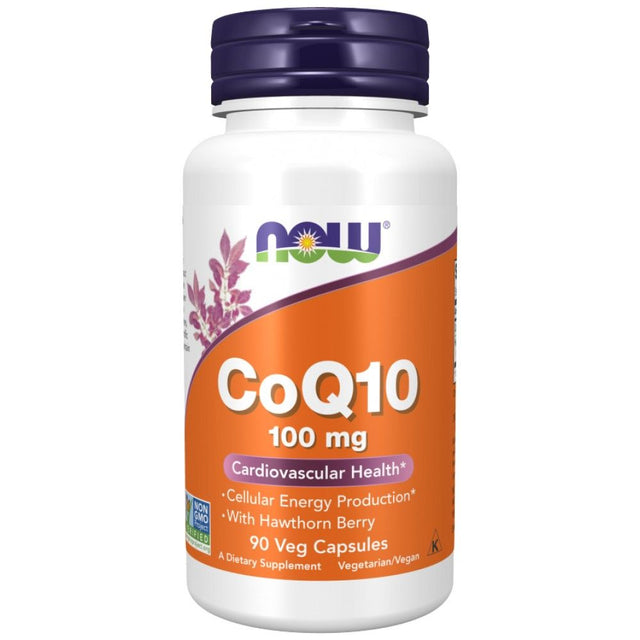 CoQ10 100 mg | with Hawthorn Berry - 90 капсули  NOW Foods - Nutra Best Bulgaria
