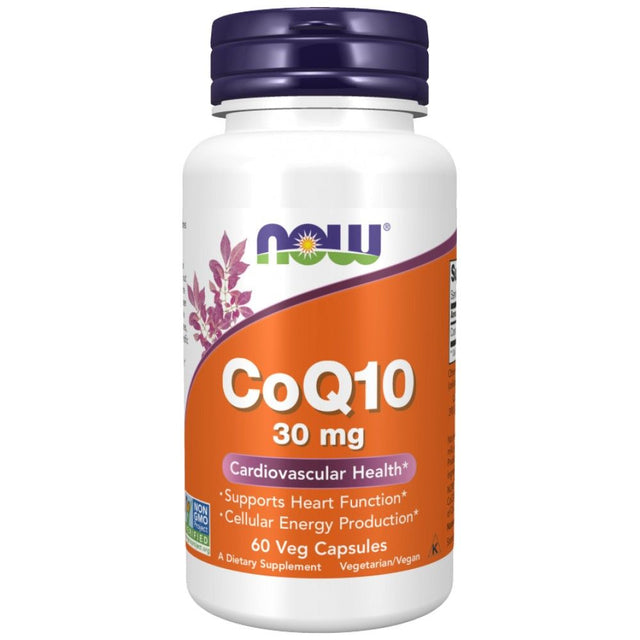CoQ10 30 mg - 60 капсули  NOW Foods - Nutra Best Bulgaria