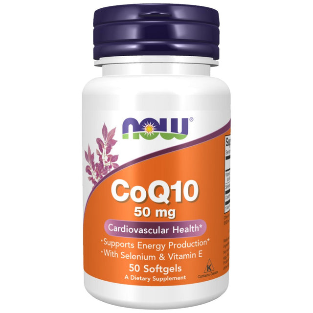 CoQ10 50 mg + Vitamin E - 50 Гел капсули  NOW Foods - Nutra Best Bulgaria
