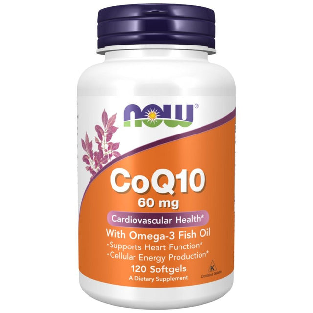 CoQ10 60 mg + Omega 3 - 120 Гел капсули  NOW Foods - Nutra Best Bulgaria