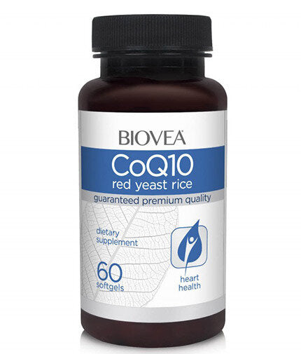 CoQ10 60mg & Red Yeast Rice / 60 Softgels  Biovea - Nutra Best Bulgaria