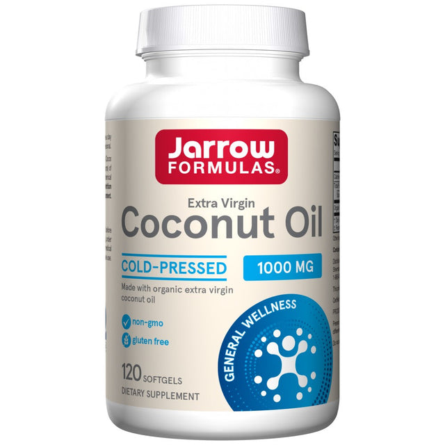 Coconut Oil (Extra Virgin) 1000 mg - 120 Гел капсули  Jarrow Formulas - Nutra Best Bulgaria