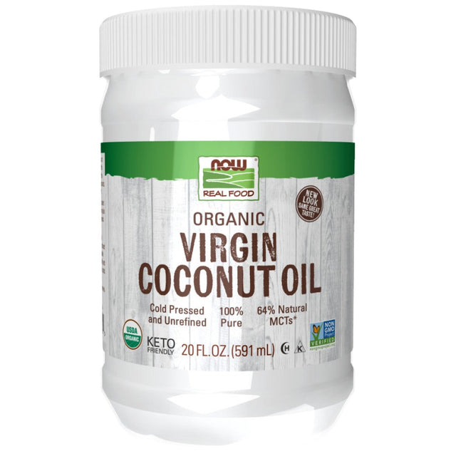Coconut Oil Organic Virgin - 591 грама  NOW Foods - Nutra Best Bulgaria
