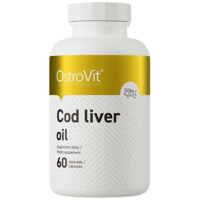 Cod Liver Oil 500 mg 60 Гел капсули  OstroVit - Nutra Best Bulgaria