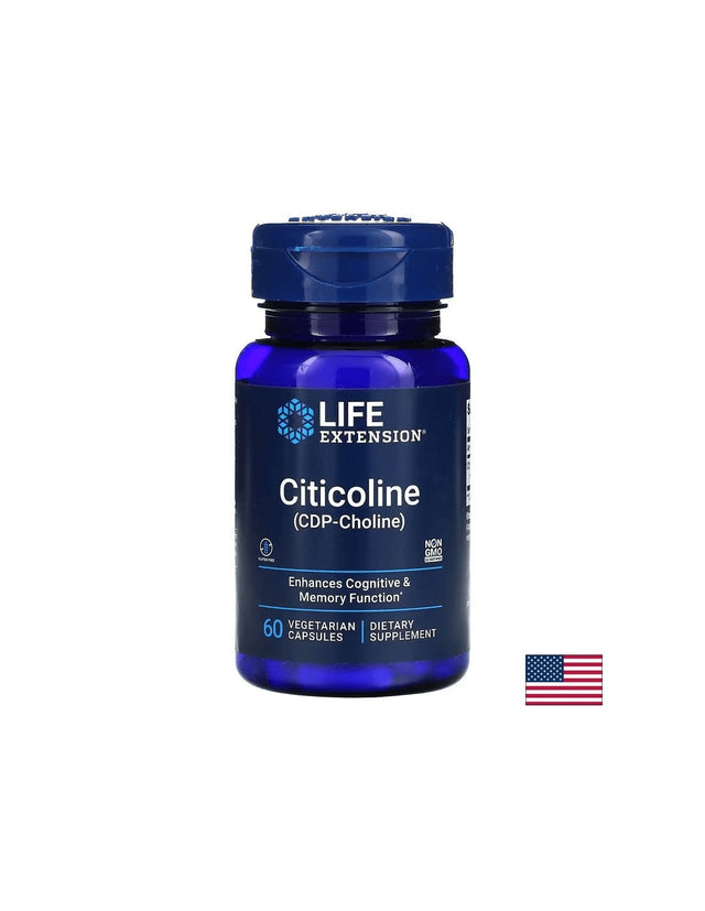 Cognizin® CDP Choline / Цитиколин 250 mg х 60 капсули  Life Extension - Nutra Best Bulgaria