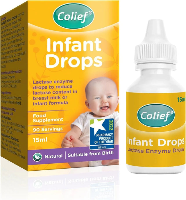 Colief, Infant Drops, Lactase Enzyme, Anti-Colic, Drops, 15 ml  Colief - Nutra Best Bulgaria