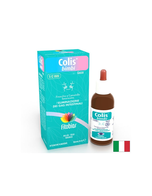 Лайка + резене + маточина – При подуване и стомашен дискомфорт при деца, Colis® Bimbi, 30 ml капки  Fitobios - Nutra Best Bulgaria