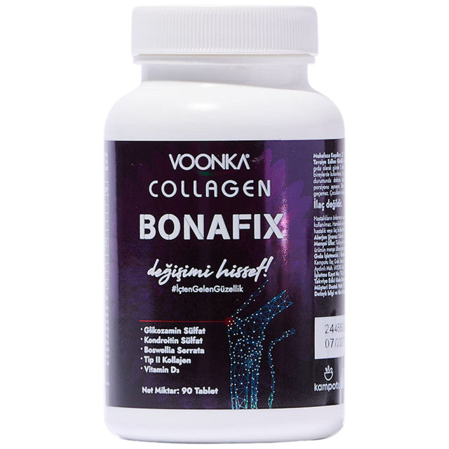 Collagen Bonafix Tablets | with Collagen Type II - 90 Таблетки  Voonka - Nutra Best Bulgaria