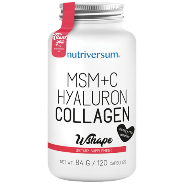 Collagen, Hyaluron, MSM + Vitamin C - 120 капсули  Nutriversum - Nutra Best Bulgaria