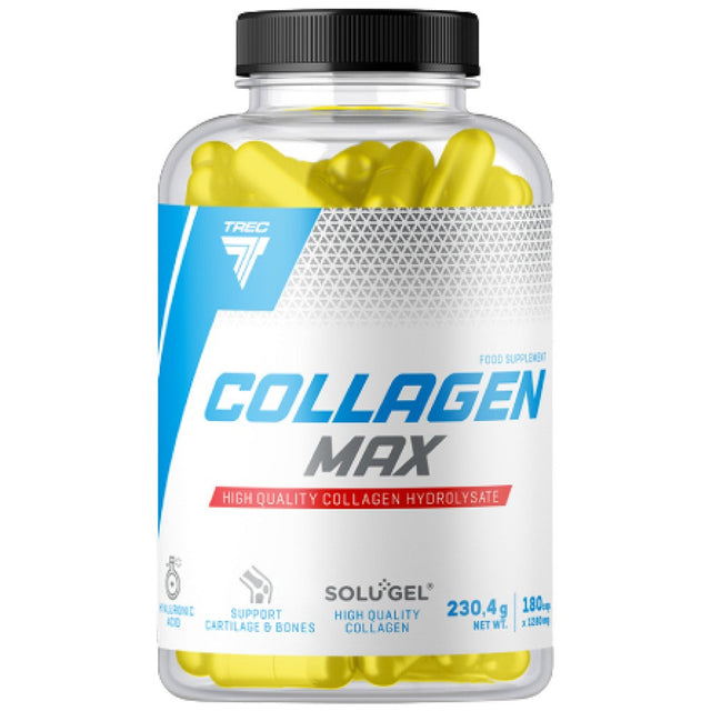 Collagen Max | Solugel® with Hyaluronic Acid & Vitamin C - 180 капсули  Trec Nutrition - Nutra Best Bulgaria