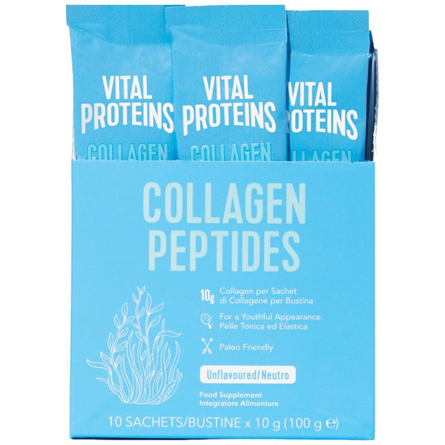 Collagen Peptides Original | Hair, Skin & Nails Support - 10 x 10 грама  Vital Proteins - Nutra Best Bulgaria