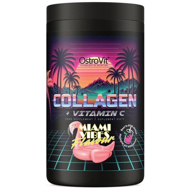 Collagen + Vitamin C Powder | Miami Vibes Limited Edition 400 грама  OstroVit - Nutra Best Bulgaria