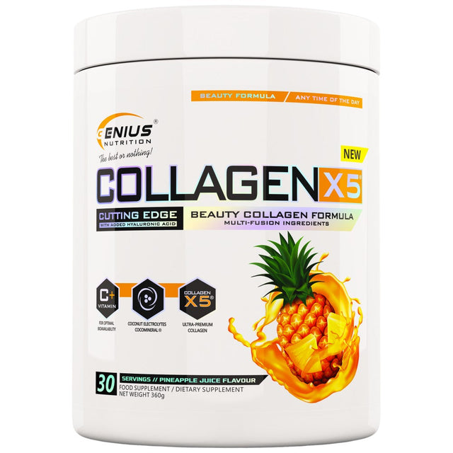 Collagen X5 - 360 грама  Genius Nutrition - Nutra Best Bulgaria