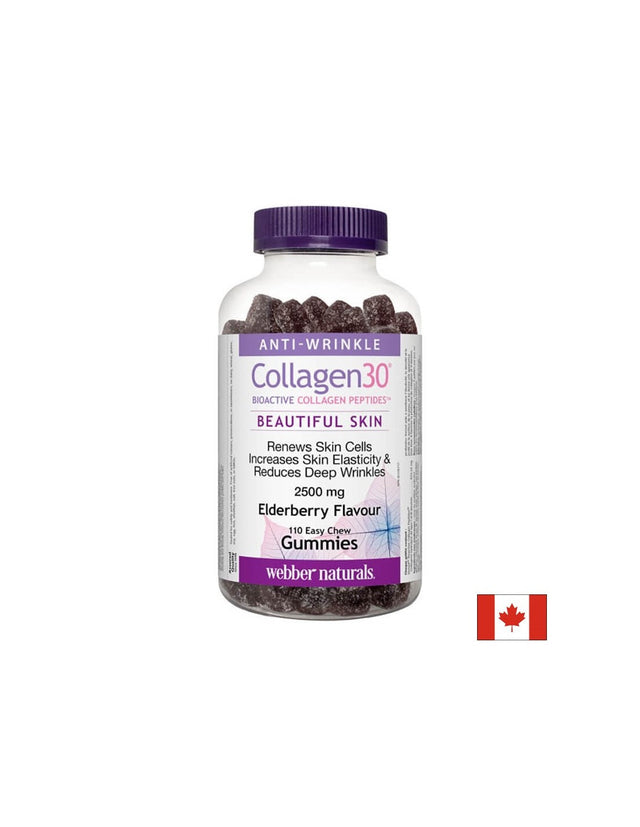 Collagen30 Bioactive Collagne Peptides - Колаген30 биоактивни колагенови пептиди, 110 желирани таблетки  Webber Naturals - Nutra Best Bulgaria