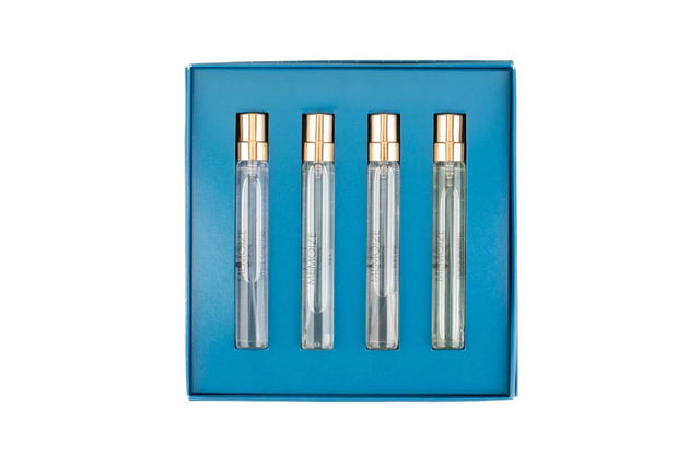 Collection I Set Memoize: White Castitas, Extrait De Parfum, Unisex, 7.5 ml + Era, Extrait De Parfum, Unisex, 7.5 ml + Imperia, Extrait De Parfum, Unisex, 7.5 ml + Black Avaritia, Eau De Parfum, Unisex, 7.5 ml  Memoize - Nutra Best Bulgaria