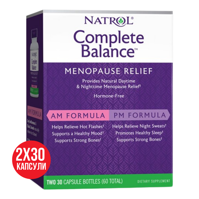 Complete Balance for Menopause AM/PM 2x30 Caps.  Natrol - Nutra Best Bulgaria