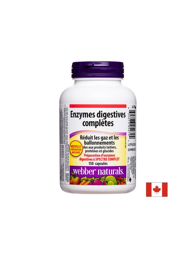 Храносмилателни ензими Complete Digestive, 150 капсули  Webber Naturals - Nutra Best Bulgaria