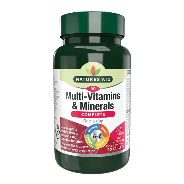 Мултивитамини и минерали (Complete Multi-Vitamins & Minerals) 90 таблетки  Natures Aid - Nutra Best Bulgaria