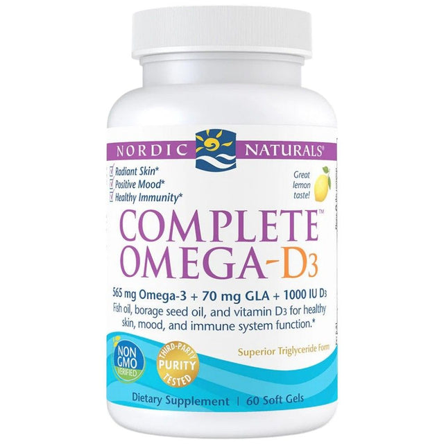 Complete Omega-D3 565 mg - 60 Гел капсули  Nordic Naturals - Nutra Best Bulgaria