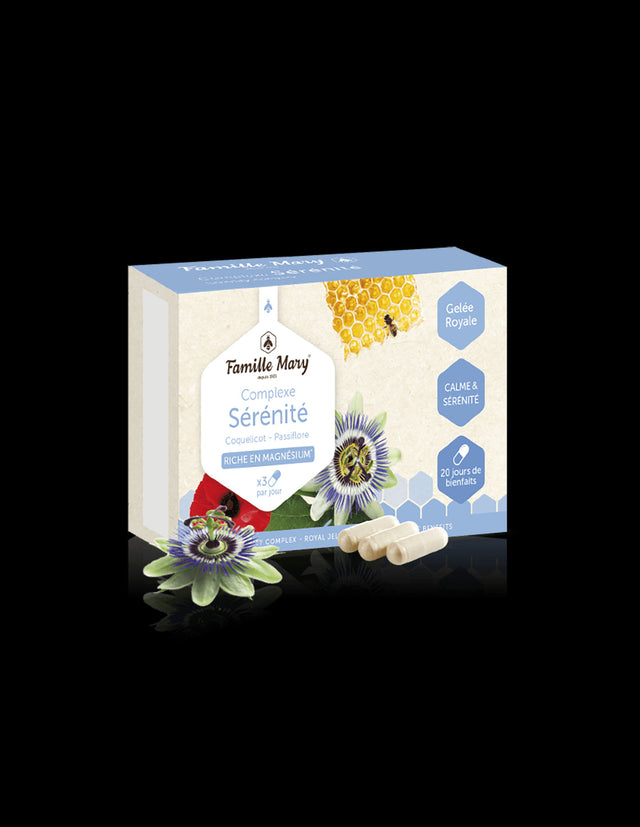 Комплекс за нервната система, с магнезий, пасифлора, мак и пчелно млечице - Complexe Serenite, 60 капсули  Famille Mary - Nutra Best Bulgaria