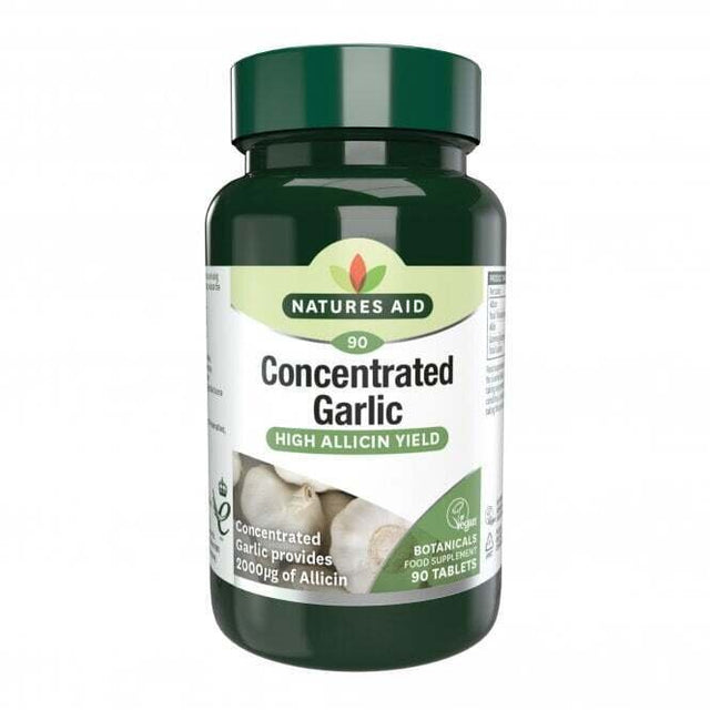 Концентриран чесън с алицин (Concentrated Garlic) 2000мкг 90 таблетки NaturesAid  Natures Aid - Nutra Best Bulgaria