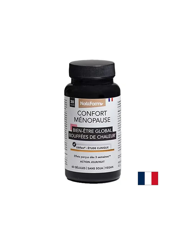 Confort Ménopause – Облекчава симптомите на менопаузата, 600 mg, 60 капсули  Nat&Form - Nutra Best Bulgaria