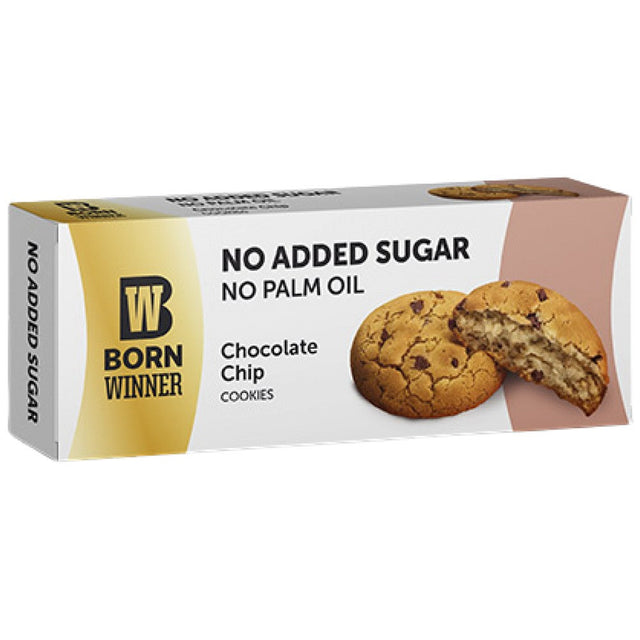 Cookies | No Added Sugar & Palm Oil - Choco Chip Cookies - 130 грама  Born Winner - Nutra Best Bulgaria