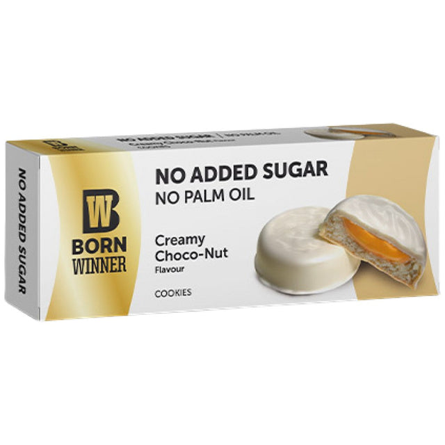Cookies | No Added Sugar & Palm Oil - Creamy Choco-Nut - 100 грама  Born Winner - Nutra Best Bulgaria