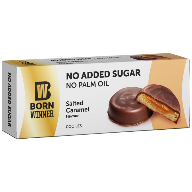 Cookies | No Added Sugar & Palm Oil - Salted Caramel - 100 грама  Born Winner - Nutra Best Bulgaria