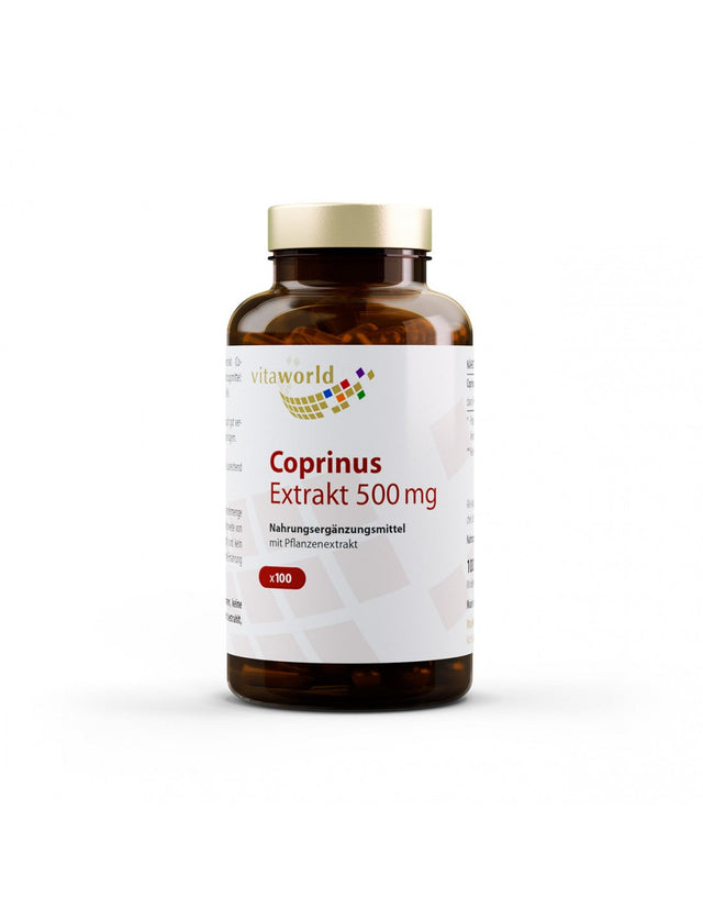 Coprinus extrakt / Копринус 500 mg, 100 капсули  Vita World - Nutra Best Bulgaria