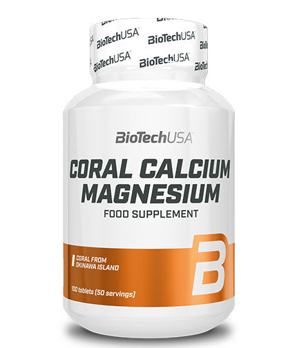 Coral Calcium Magnesium 100 Tabs.  BioTech USA - Nutra Best Bulgaria
