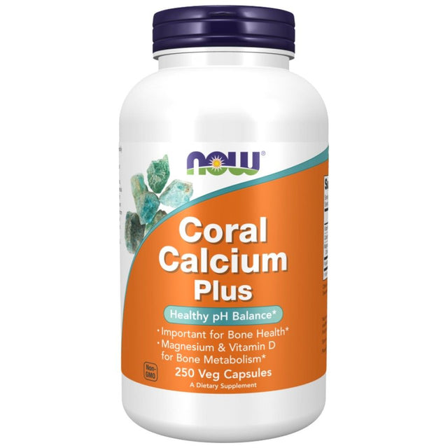Coral Calcium Plus | with Calcium, Magnesium & Vitamin D - 250 капсули  NOW Foods - Nutra Best Bulgaria