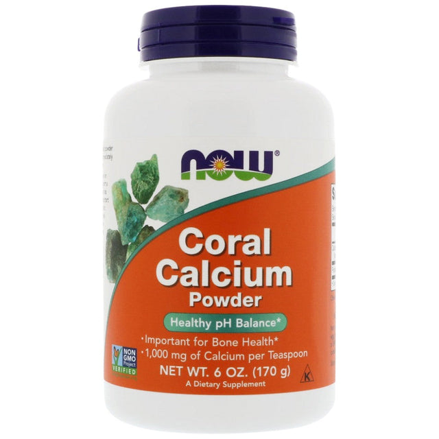 Coral Calcium Powder - 170 грама  NOW Foods - Nutra Best Bulgaria
