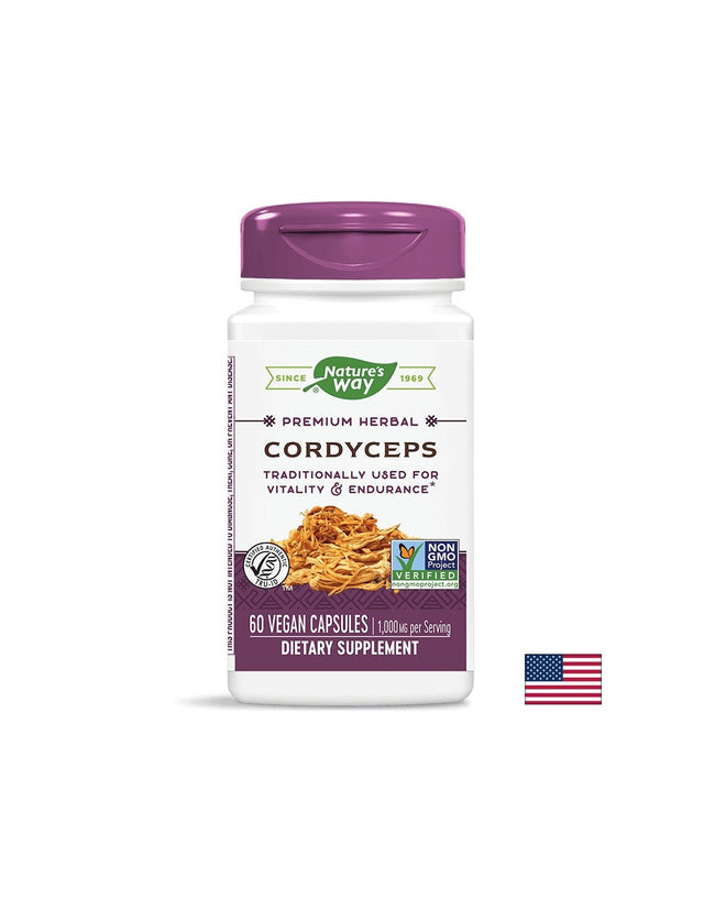 Cordyceps/ Кордицепс 500 mg х 60 капсули Nature’s Way  Nature’s Way - Nutra Best Bulgaria