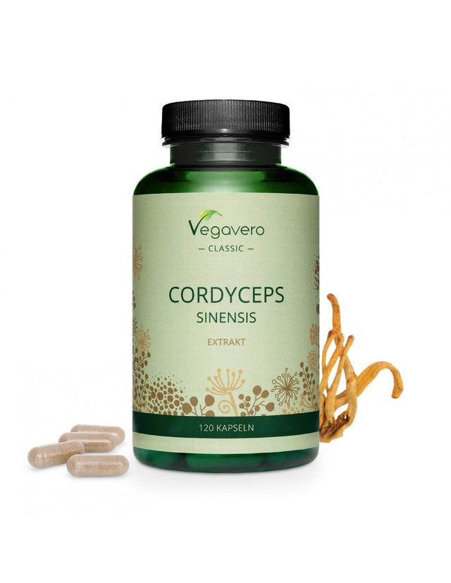 Cordyceps Sinensis Ektrakt/ Кордицепс екстракт, 120 капсули, 100% Vegan Vegavero  Vegavero - Nutra Best Bulgaria