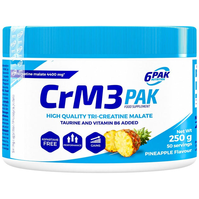 CrM3 PAK (Tri-Creatine Malate + Taurine) - 250 грама  6PAK Nutrition - Nutra Best Bulgaria