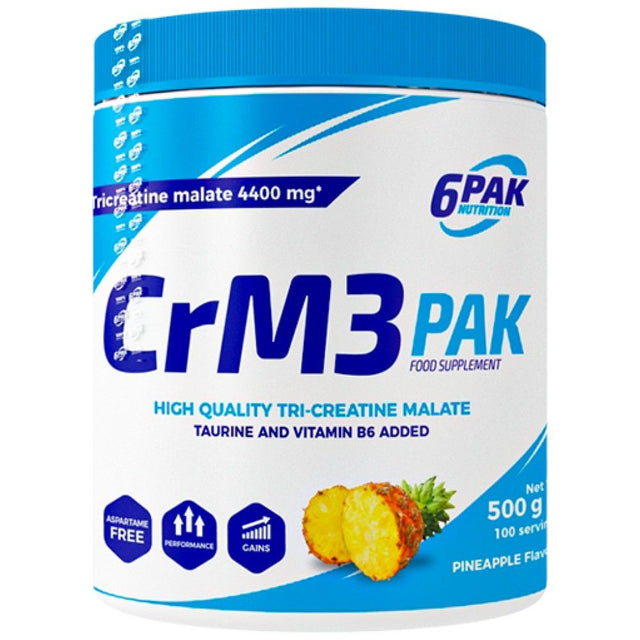 CrM3 PAK (Tri-Creatine Malate + Taurine) - 500 грама  6PAK Nutrition - Nutra Best Bulgaria