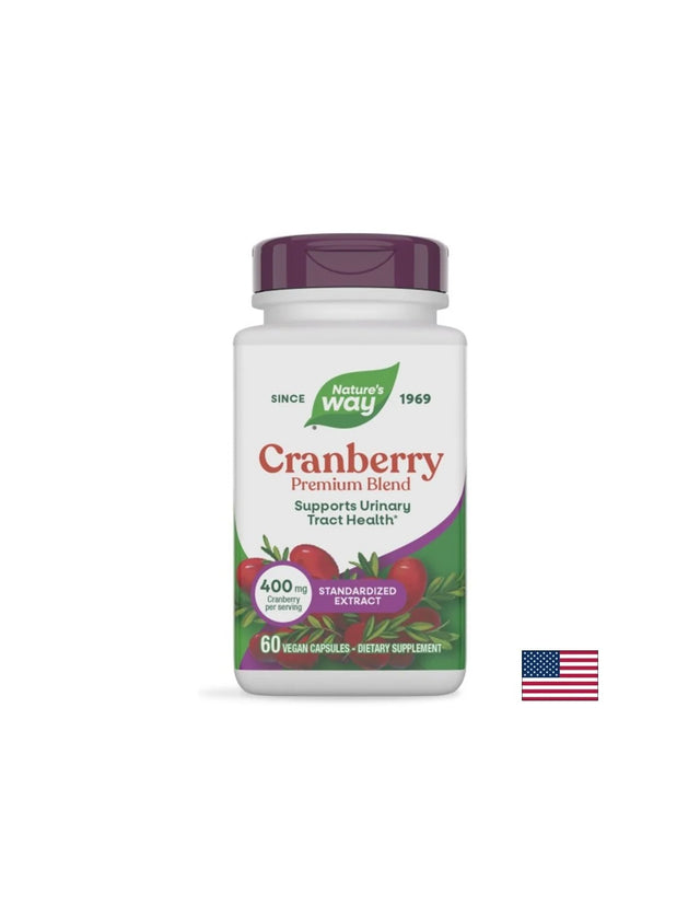 Червена боровинка CranRx 400 mg + Витамин C 30 mg – При повтарящи се уринарни инфекции, 60 веган капсули  Nature’s Way - Nutra Best Bulgaria