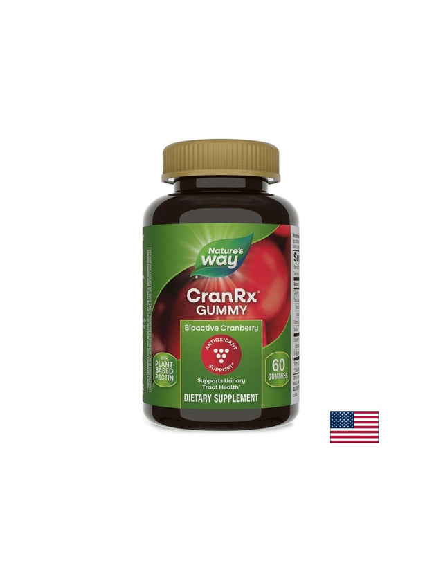 CranRx® Gummies Urinary Health / Грижа за уринарния тракт с Червена боровинка, Д-маноза и витамин С х 60 желирани таблетки Nature’s Way  Nature’s Way - Nutra Best Bulgaria