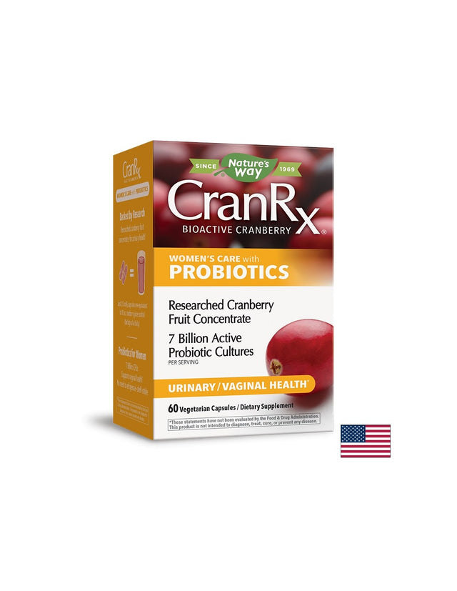 CranRx® Women`s Care with probiotics с червена боровинка + 7 млрд. акт. пробиотици х 60 капсули Nature’s Way  Nature’s Way - Nutra Best Bulgaria