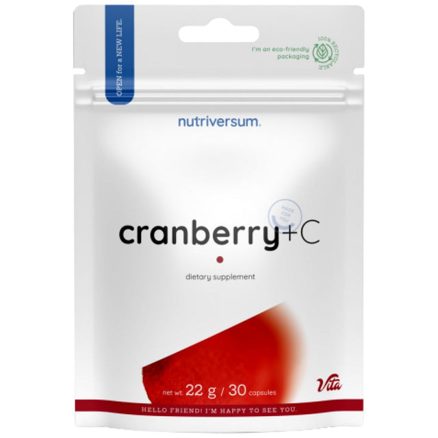 Cranberry Caps + Vitamin C - 30 капсули  Nutriversum - Nutra Best Bulgaria