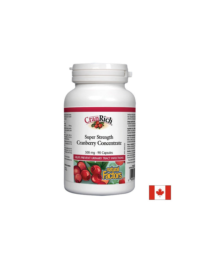 Cranberry Concentrate 500 mg - 90 капсули  Natural Factors - Nutra Best Bulgaria