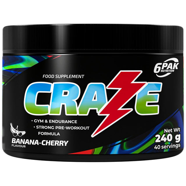 Craze Pre-Workout - 240 грама  6PAK Nutrition - Nutra Best Bulgaria