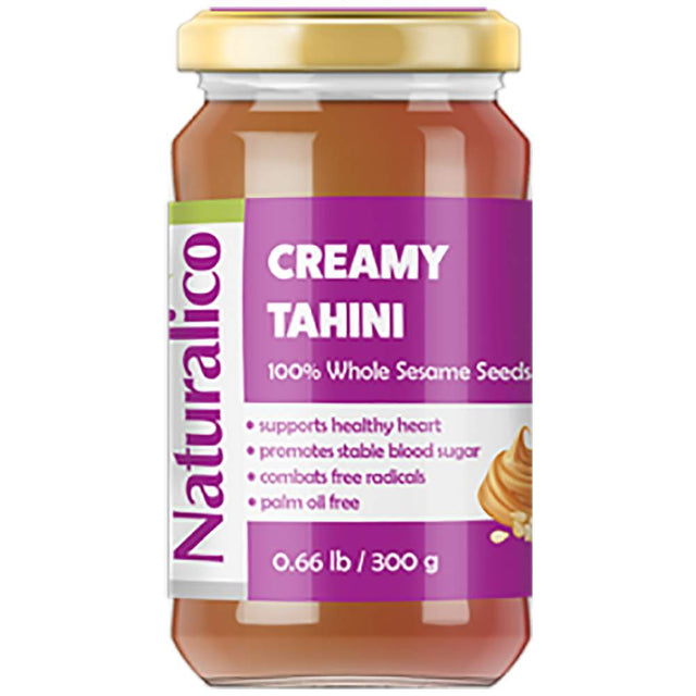 Creamy Tahini 100% Whole Sesame Seeds - 300 грама  Naturalico - Nutra Best Bulgaria