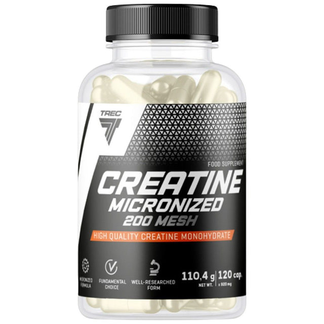 Creatine Micronized 200 Mesh | High Quality Creatine Monohydrate Caps - 120 капсули  Trec Nutrition - Nutra Best Bulgaria