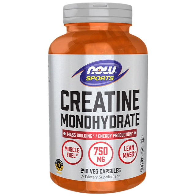 Creatine Mono - 240 капсули  NOW Foods - Nutra Best Bulgaria