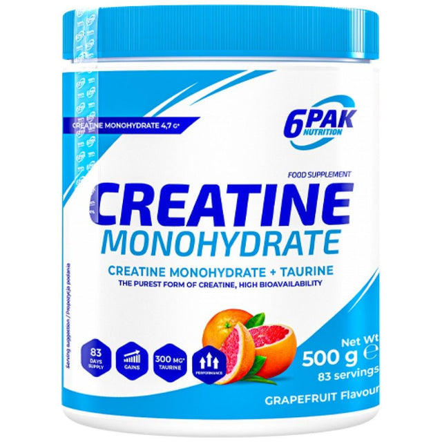 Creatine Monohydrate - 500 грама  6PAK Nutrition - Nutra Best Bulgaria