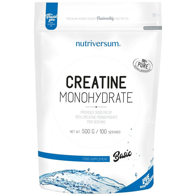 Creatine Monohydrate Powder - 500 грама  Nutriversum - Nutra Best Bulgaria
