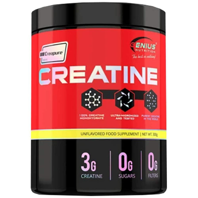 Creatine with Creapure - 300 грама  Genius Nutrition - Nutra Best Bulgaria